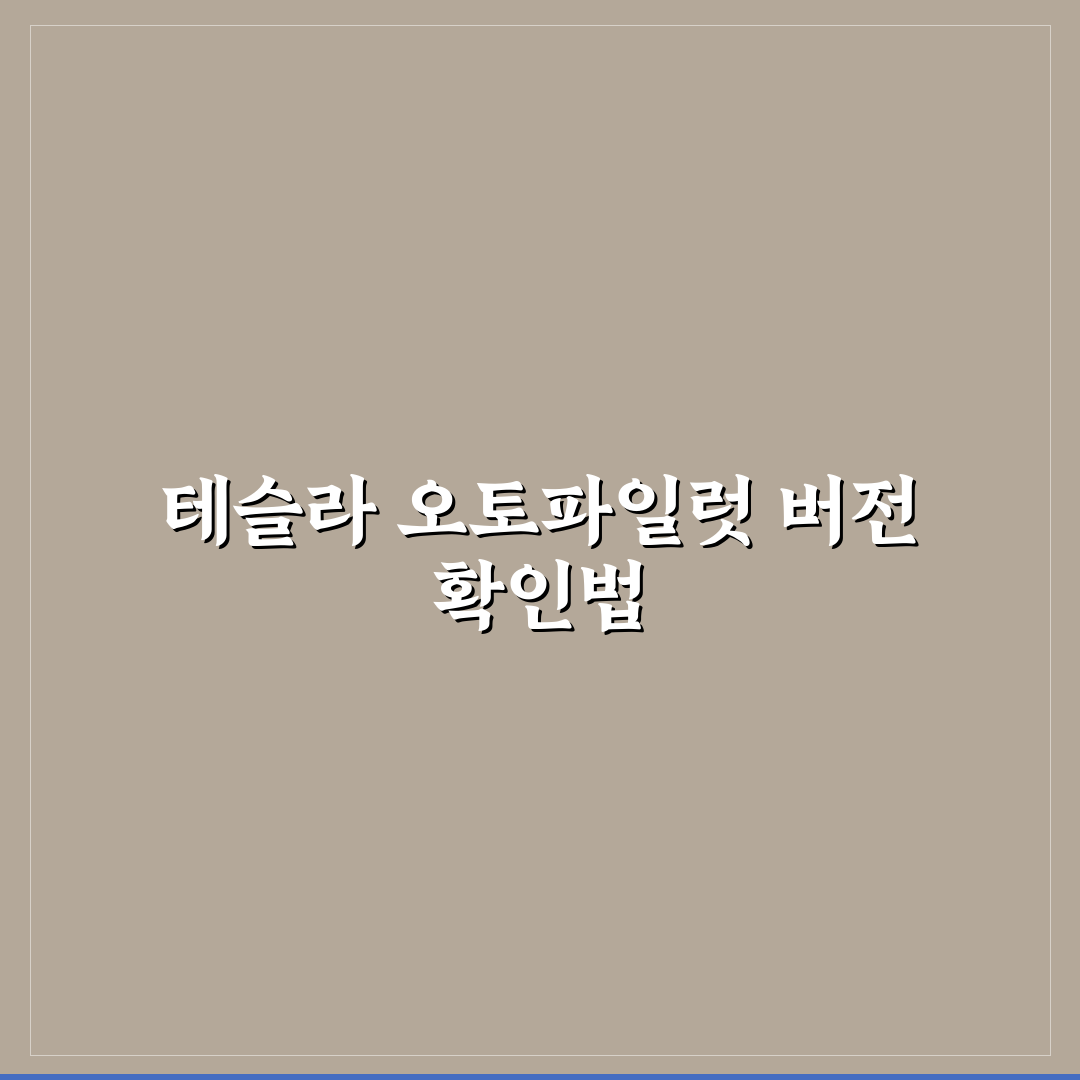 테슬라 오토파일럿 하드웨어 버전 확인과 꿀팁 정리