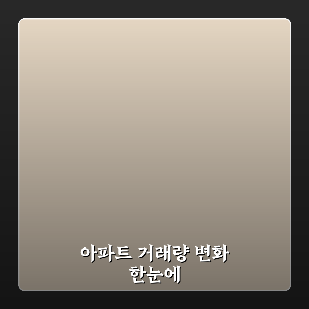 아파트 거래량 실시간 변화 쉽게 확인하는 방법 정리