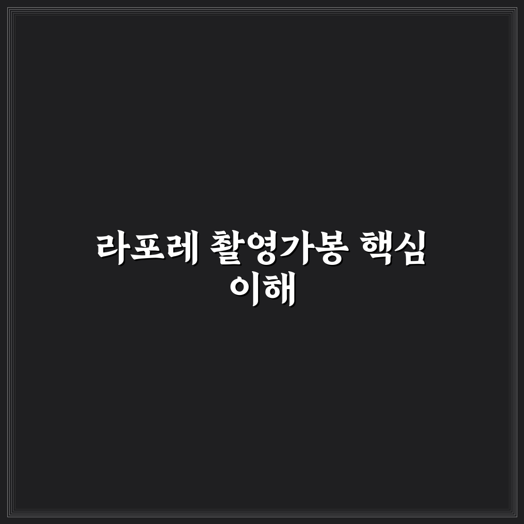 라포레 촬영가봉 사용법과 꿀팁 쉽게 알려드려요
