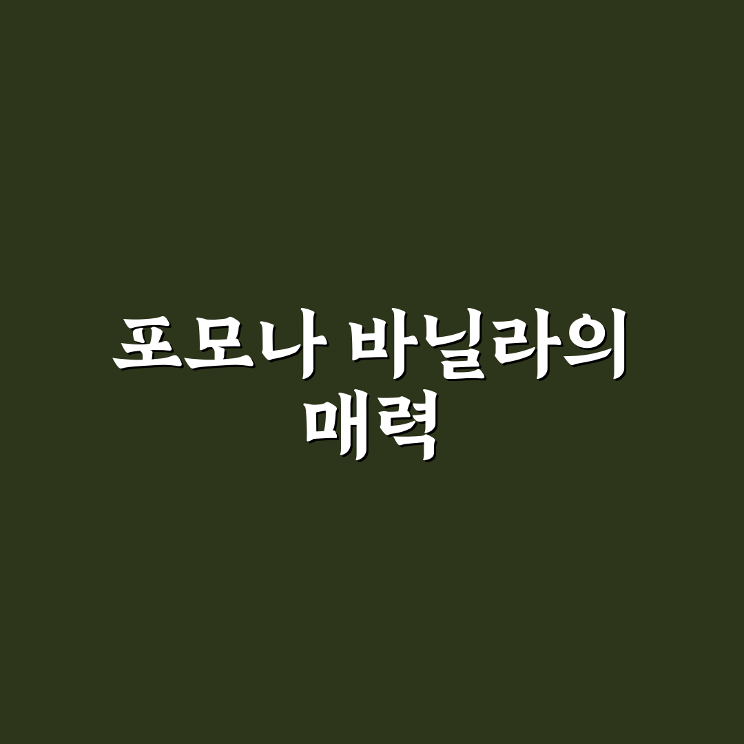 포모나 바닐라파우더 사용법과 꿀팁 정리