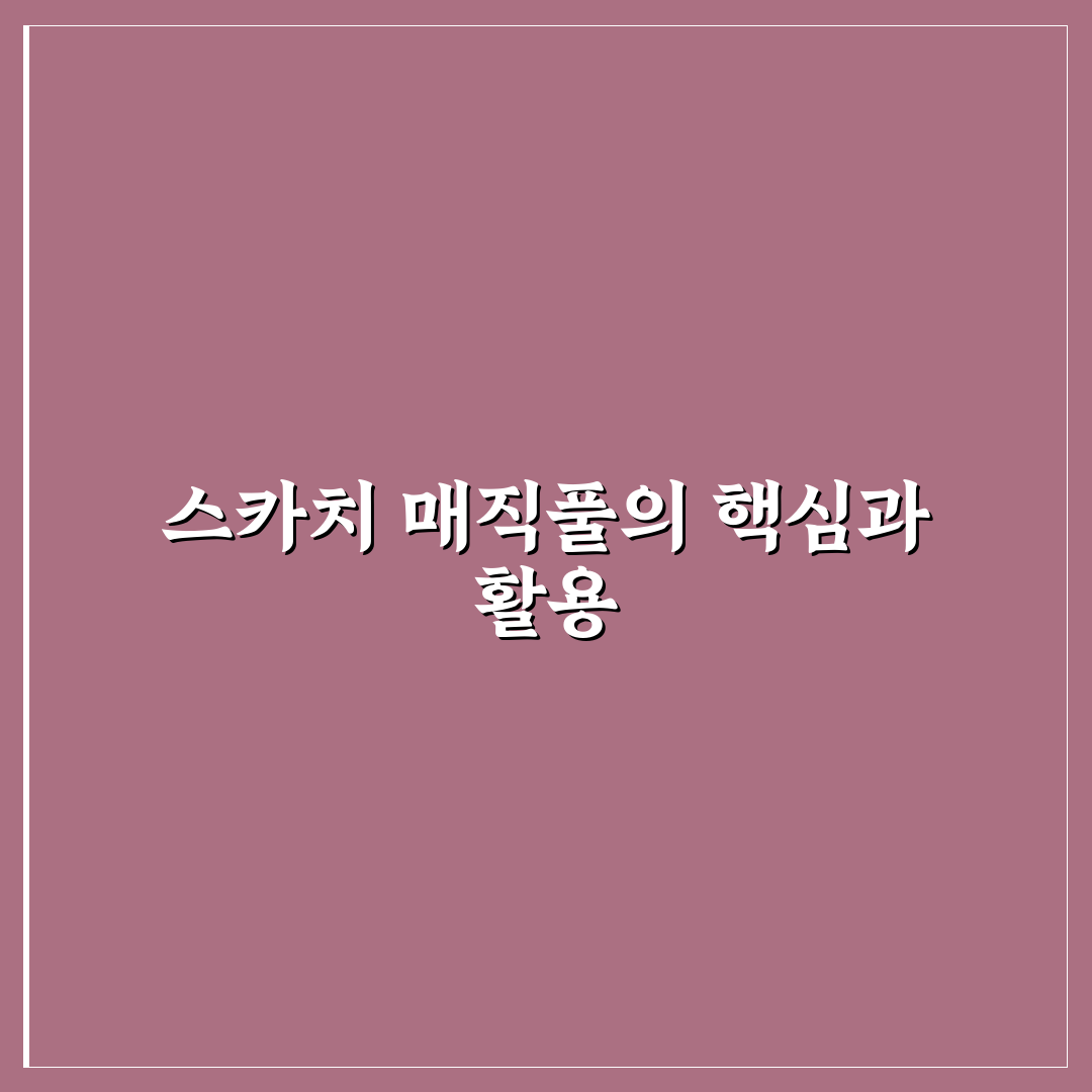 스카치 매직풀 사용법과 효과 쉽게 알려드려요