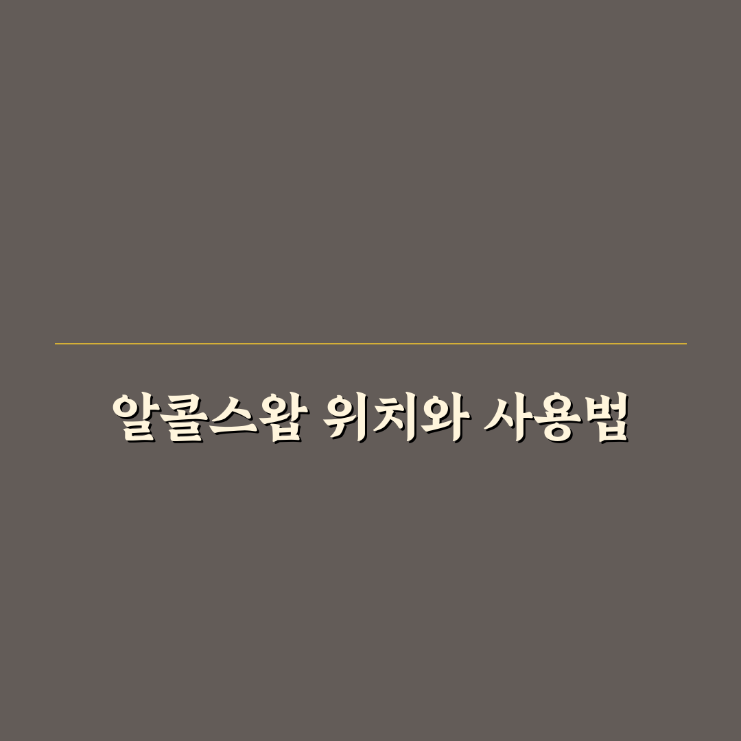 다이소 알콜스왑 위치 꿀팁과 활용법 정리