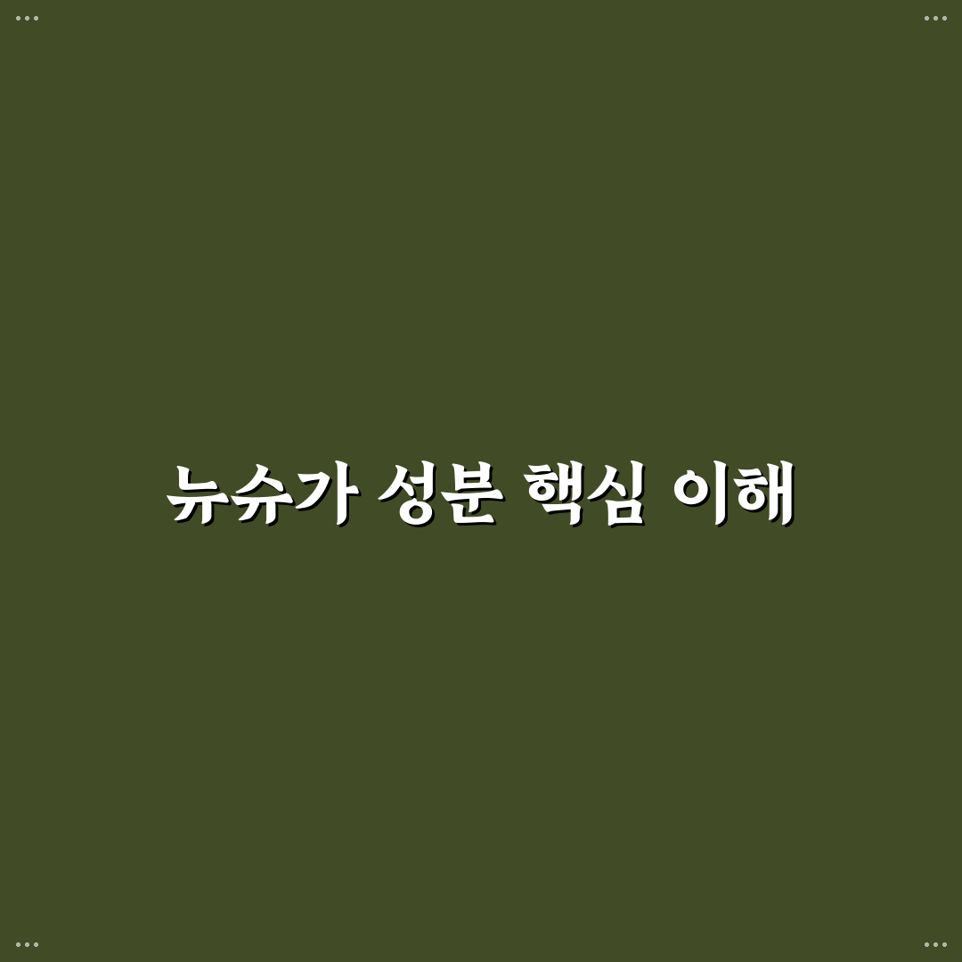뉴슈가 성분 쉽게 이해하는 꿀팁 정리