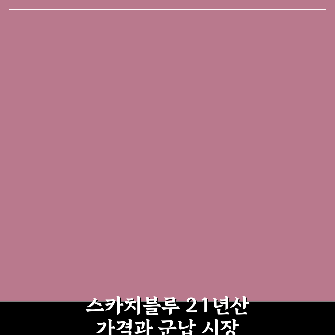 스카치블루 21년산 가격 군납 정보와 추천 팁 정리