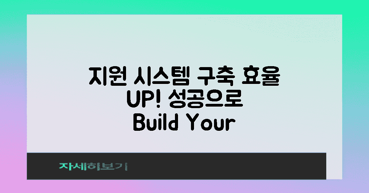 지원 시스템을 구축하세요