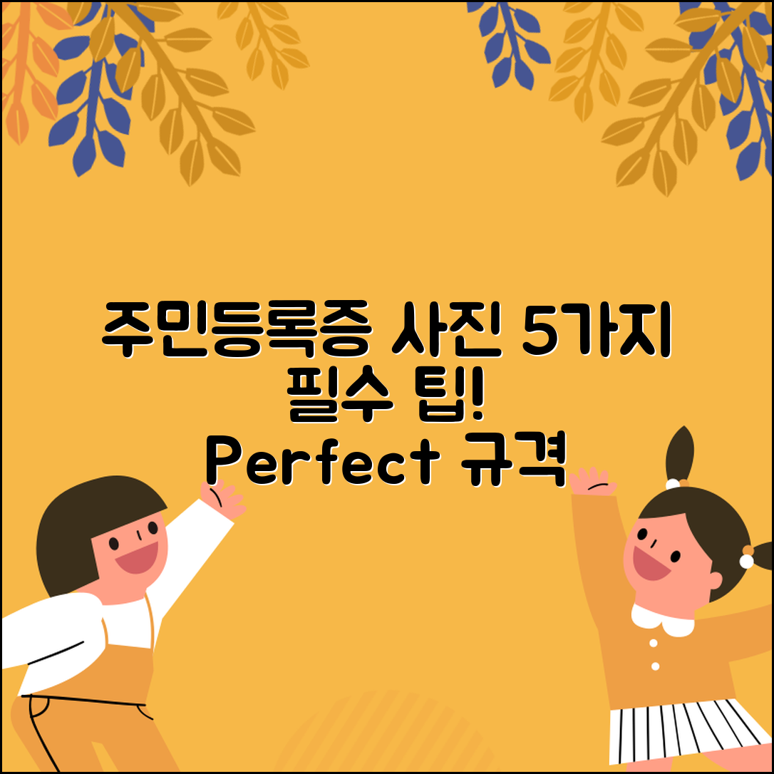 주민등록증 사진 규격 5가지 필수 팁