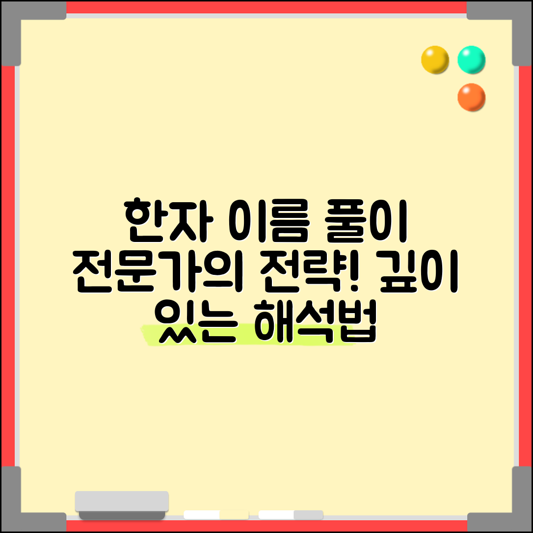 한자이름풀이 전문가 전략: 깊이 있는 해석법