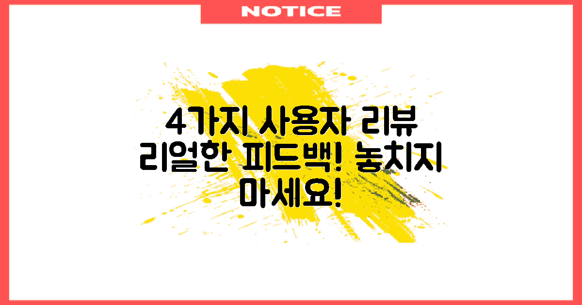 4가지 사용자 리뷰