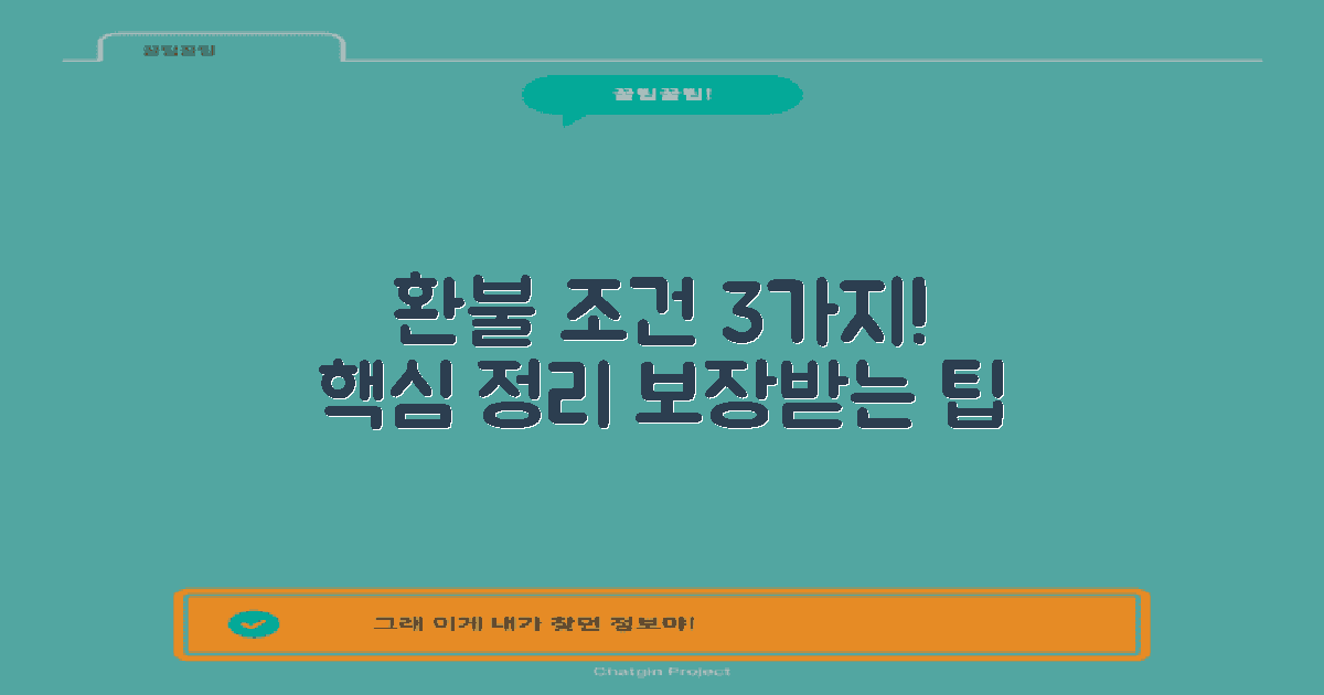 3가지 환불 조건 정리