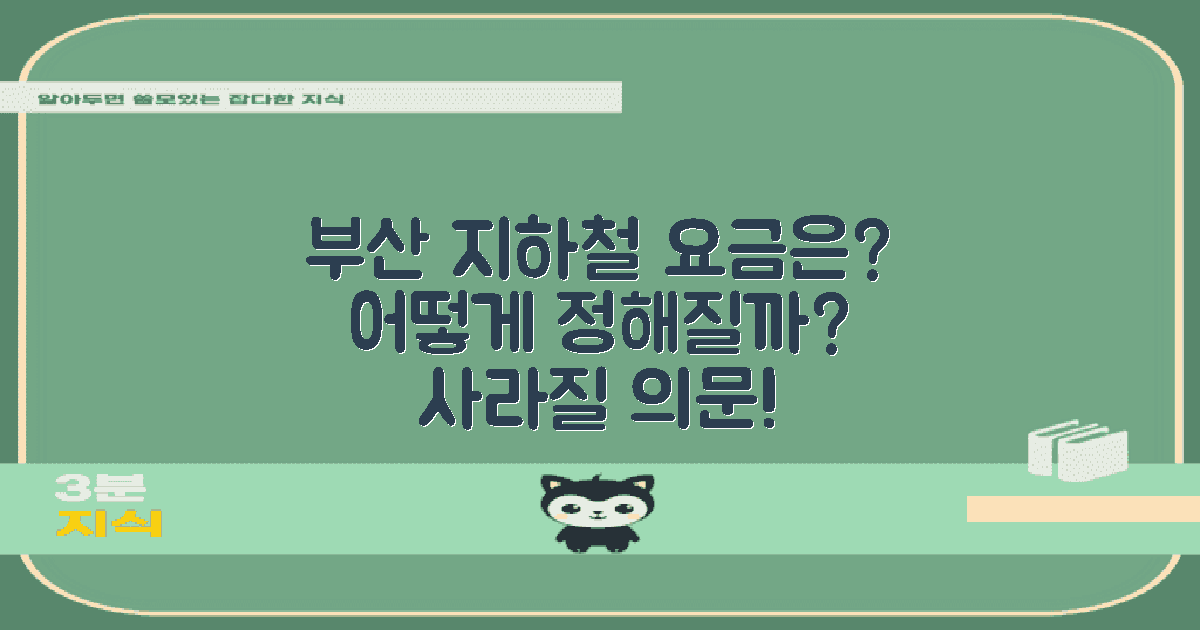 부산 지하철 요금은 어떻게 정해질까?