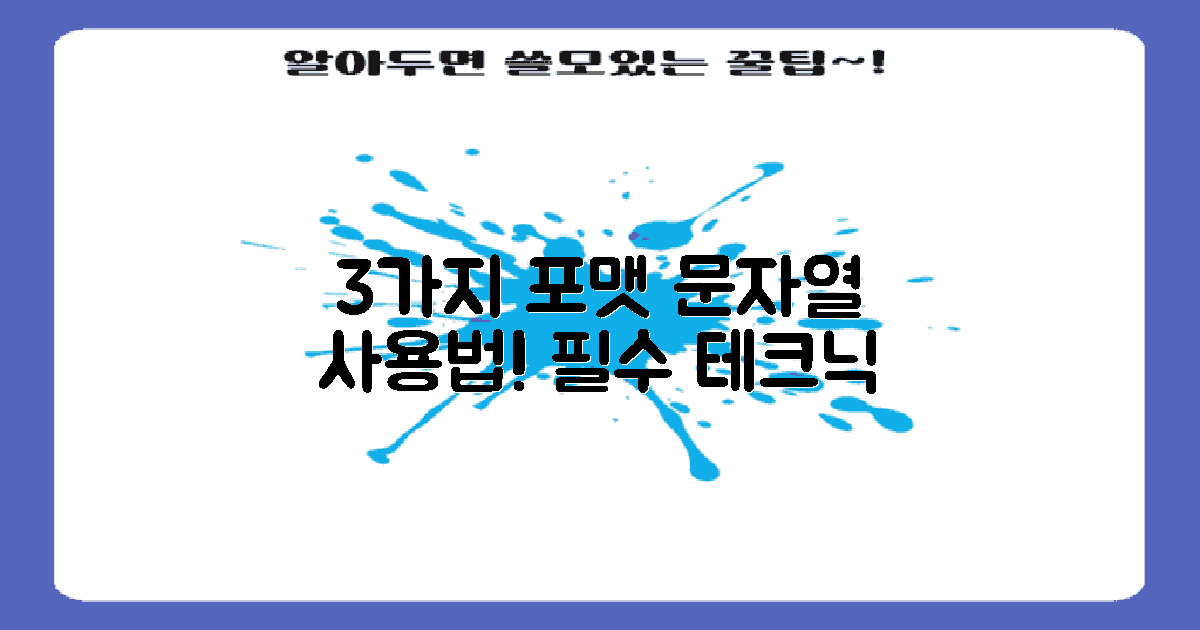 3가지 포맷 문자열 사용법