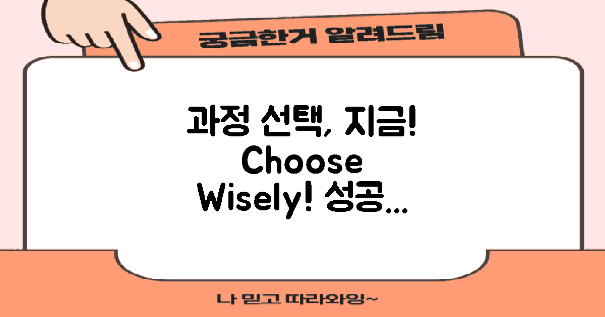 적합한 과정 선택하세요