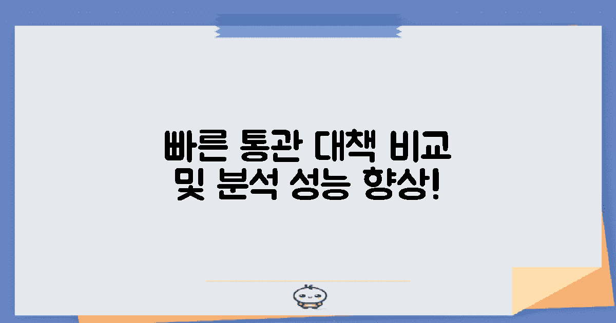빠른 통관 대책 비교