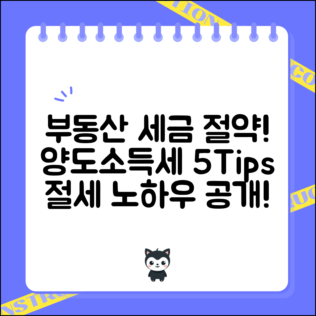 부동산 양도소득세 절세를 위한 5가지 팁