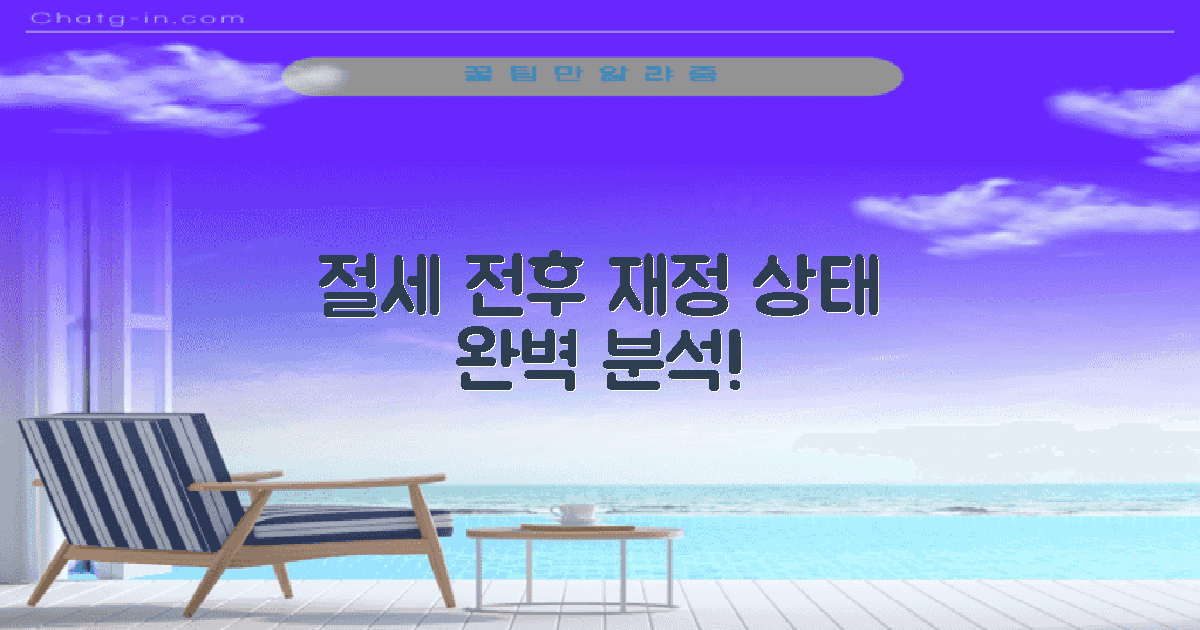 절세 전후 재정 상태 분석