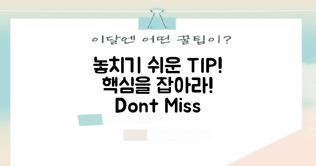 놓치기 쉬운 팁은?