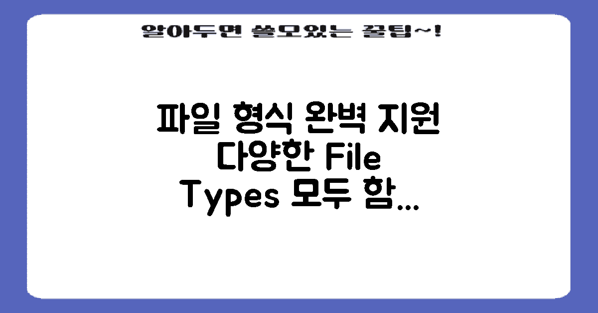 다양한 파일 형식 지원
