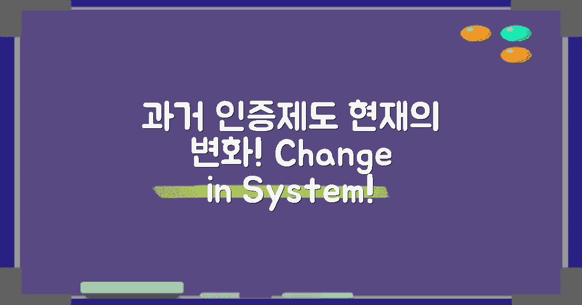 과거 인증제도와 현재
