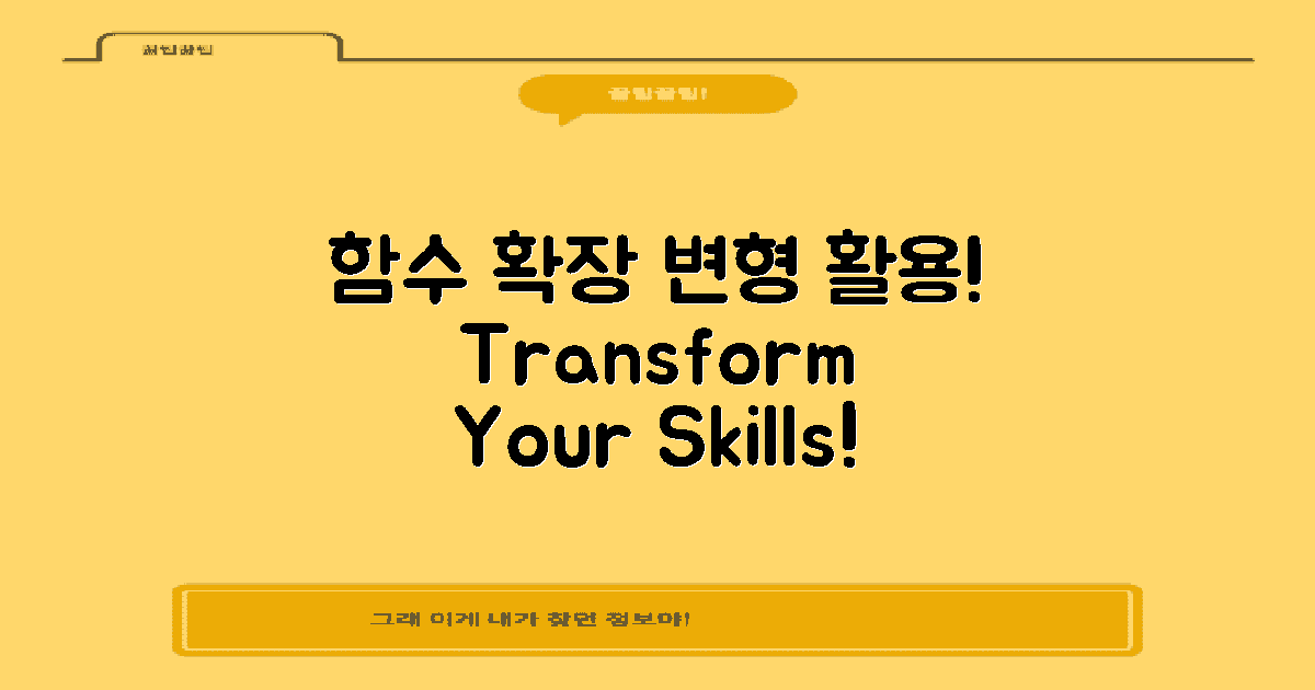 함수 확장 및 변형 활용