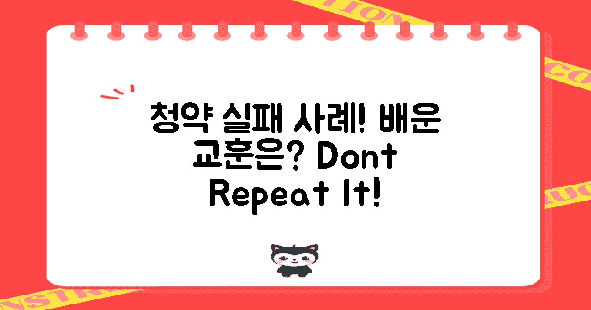 청약 실패 사례와 교훈