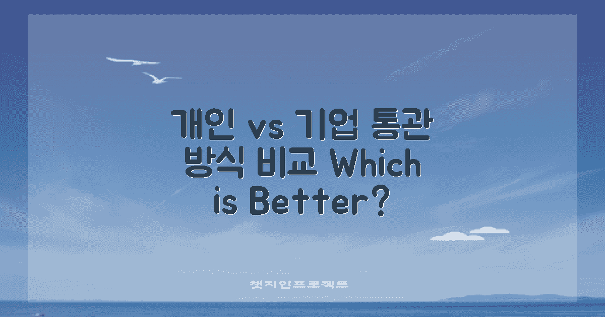 개인 vs 기업 통관 방식