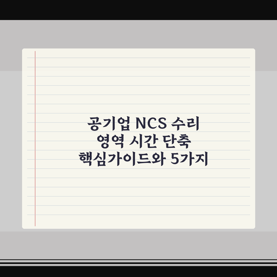 공기업 NCS 수리 영역 시간 단축 핵심가이드와 5가지 판단 기준